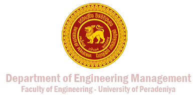 Department of Engineering Management University of Peradeniya